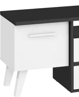 TV stolky ARTBm TV stolek NORDIS-14 | 3D Barva: Černá/bílá