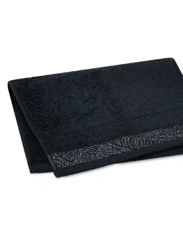 Ručníky AmeliaHome Ručník BELLIS klasický styl černý, velikost 70x130