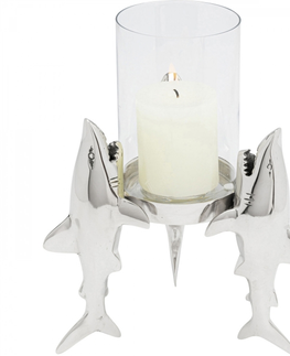 Svícny na čajové svíčky KARE Design Svícen Shark Family 23cm
