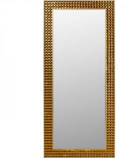 Nástěnná zrcadla KARE Design Nástěnné zrcadlo Crystals - mosazné,  80x180cm