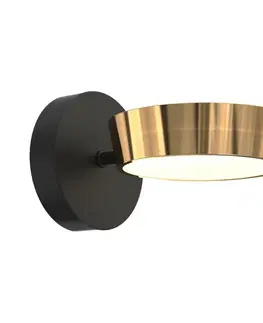 Designová nástěnná svítidla ZUMALINE MB7170-1-3BGT LARA nástěnné svítidlo černá-zlatá