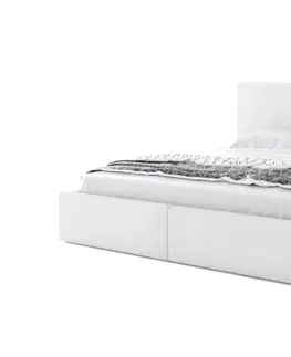 Postele Expedo Čalouněná postel NICKY 2, 180x200, bílá