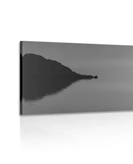 Černobílé obrazy Obraz plachetnice v černobílém provedení