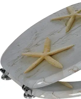 WC sedátka AQUALINE FUNNY WC sedátko s potiskem mořská hvězda, bílá HY1185