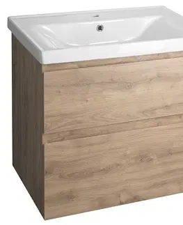 Koupelnový nábytek AQUALINE ALTAIR umyvadlová skříňka 67x60x45cm, dub emporio AI370