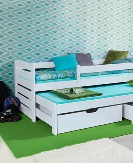 Postele Detská posteľ s prístelkou Tomasz II Provedení: Moření - Barva