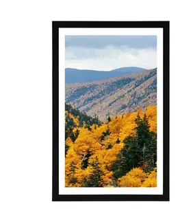 Příroda Plakát s paspartou výhled na majestátní hory
