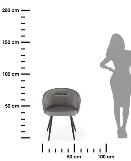 Židle DekorStyle Čalouněná židle K-430 šedá