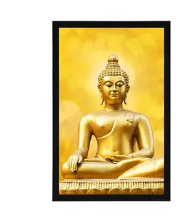 Feng Shui Plakát zlatá socha Buddhy