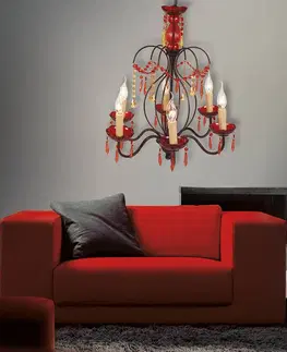 Lustry Näve Červený lustr Dorota z akrylu