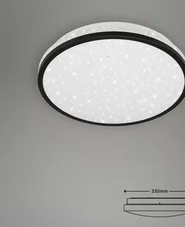 LED stropní svítidla BRILONER LED stropní svítidlo hvězdné nebe, pr. 28 cm, 12 W, černá BRI 3403-015