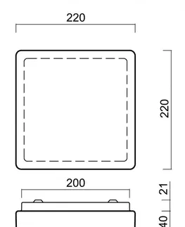 Klasická nástěnná svítidla OSMONT 52120 TILIA 1A stropní/nástěnné plastové svítidlo IP44 20W E27