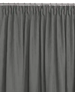 Záclony HOMEDE Závěs MILANA klasická transparentní dračí páska 10 cm šedý, velikost 140x300