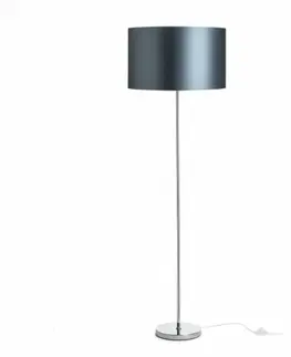 Stojací lampy se stínítkem RED - DESIGN RENDL RENDL NYC/RON 40/25 stojanová Monaco petrolejová/stříbrné PVC/chrom 230V E27 11W R14083