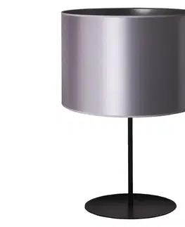 Lampy   - Stolní lampa CANNES 1xE14/15W/230V 20 cm stříbrná/černá 