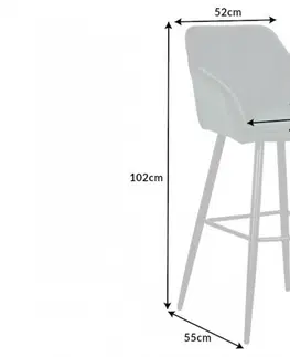Barové židle LuxD Designová barová židle Esmeralda smaragdový samet