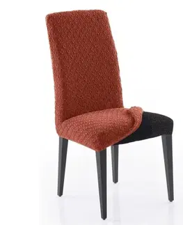 Židle Forbyt, Potah elastický na celou židli, komplet 2 ks MARTIN teracotta