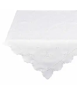 Ubrusy Ubrus celoroční, Anička, bílý 40 x 140 cm