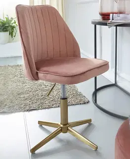 Židle do jídelny Otočná židle Růžová