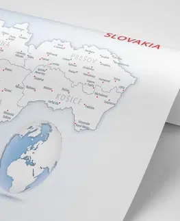 Samolepící tapety Samolepiaca tapeta mapa Slovenskej republiky