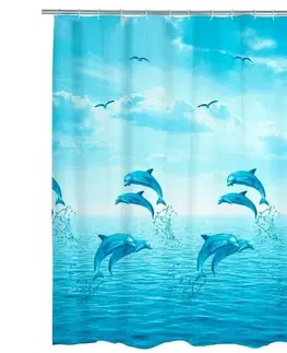 Závěsy Wenko Sprchový závěs Dolphin, 180 x 200 cm