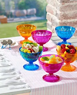 Nádobí a příbory 6 barevných pohárů