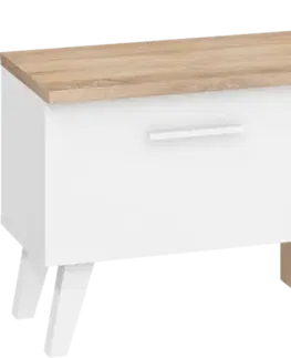 TV stolky ArtCross TV stolek NORDIS-13 | 2D2S Barva: craft zlatý/bílý