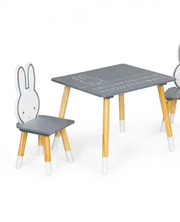 Dětské pokoje Dětský stůl s židlemi Ecotoys dřevěný