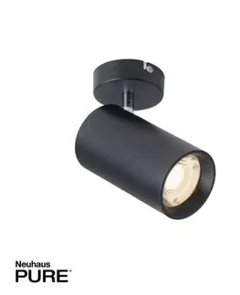 LED bodová svítidla PAUL NEUHAUS PURE LED stropní a nástěnné svítidlo, matná černá, 1ramenné 3000K
