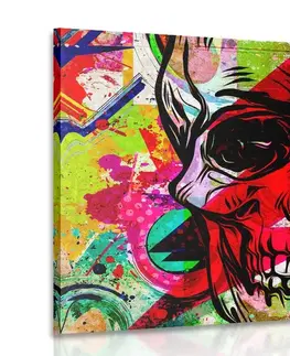 Pop art obrazy Obraz lebka v grafity provedení