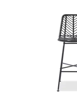 Zahradní židle a křesla HALMAR Barová židle STOOL H97 černá