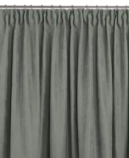 Záclony HOMEDE Závěs MILANA klasická transparentní dračí páska 5 cm šedý, velikost 140x225