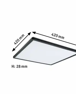 LED stropní svítidla PAULMANN LED Panel 3-krokové-stmívatelné Atria Shine hranaté 420x420mm 2700lm 4000K černá