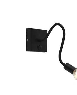 Nastenna svitidla Moderní flexibilní nástěnná lampa USB černá - Zeno