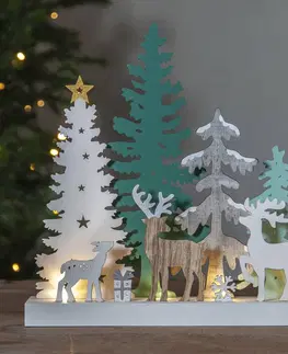 Vánoční vnitřní dekorace STAR TRADING LED dekorační světlo Reinbek srnci v lese