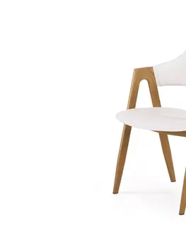Židle HALMAR Jídelní židle Emilie bílá/dub medový