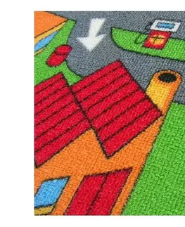 Koberce a koberečky Dywany Lusczow Dětský koberec ROAD barevný, velikost 100x250