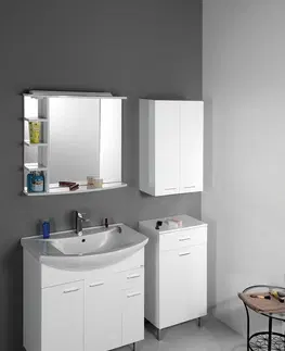 Koupelnový nábytek AQUALINE ZOJA/KERAMIA FRESH skříňka horní 50x76x23cm, bílá 51302
