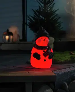 Venkovní vánoční figurky Konstsmide Christmas LED dekorace sněhulák změna barvy světla RGB, IP44