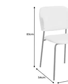 Židle Jídelní židle 2 ks CHRYSAOR Dekorhome Černá / bílá