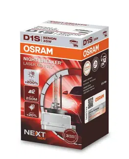 Autožárovky OSRAM D1S 85V XENARC NIGHT BREAKER LASER +200% 3 roky záruka 1ks 66140XNN