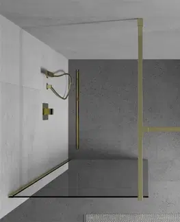Sprchové zástěny MEXEN/S Kioto Sprchová zástěna WALK-IN 180 x 105 cm, transparent, zlatá 800-180-202-50-00-105