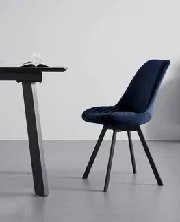 Židle do jídelny Židle Isabella Samet - Tmavě Modrá