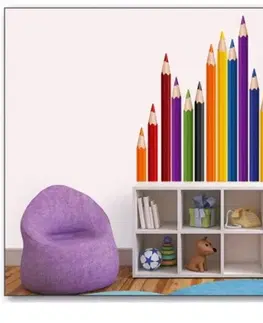 Nálepky pro děti Dekorační nálepky na zeď tužky