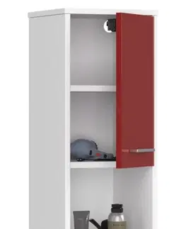Koupelnový nábytek Ak furniture Koupelnová skříňka Fin II 30 cm bílá/červená lesk