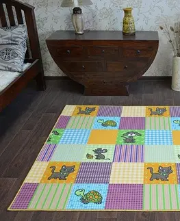 Koberce a koberečky Dywany Lusczow Dětský kusový koberec PETS modro-fialový, velikost 100x150