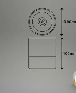LED stolní lampy BRILONER LED nabíjecí stolní lampa, 10 cm, 2W, 150lm, zlatá BRILO 7483017