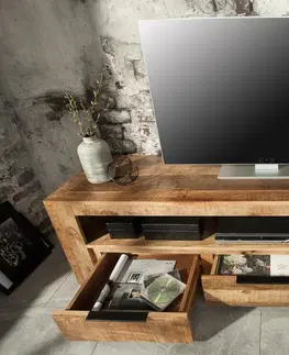 TV stolky TV stolek THOR Dekorhome Přírodní dřevo