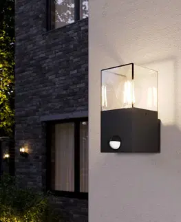 Venkovní nástěnná svítidla s čidlem pohybu Lucande Lucande Keke venkovní nástěnné světlo se senzorem
