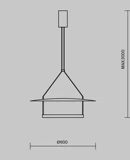 Designová závěsná svítidla MAYTONI Závěsné svítidlo Ambience 3000K 30W MOD280PL-L30B3K